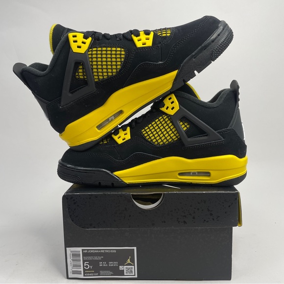 Nike Air Jordan 4 Retro GS “Thunder/Tour Yellow” 2023 - Picture 3 of 4
